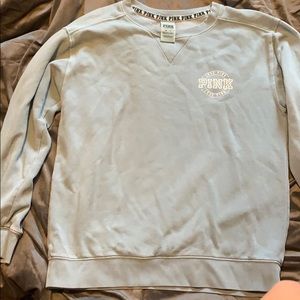 Baby blue/teal PINK brand sweatshirt